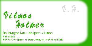 vilmos holper business card